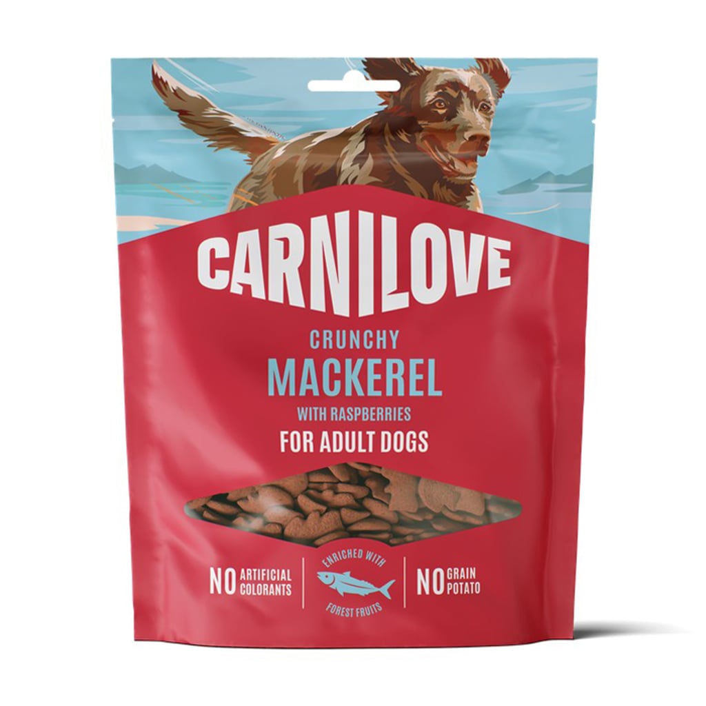 Ласощі для дорослих собак Carnilove Crunchy Snack Mackerel With Raspberries зі скумбрією та малиною, 200 г